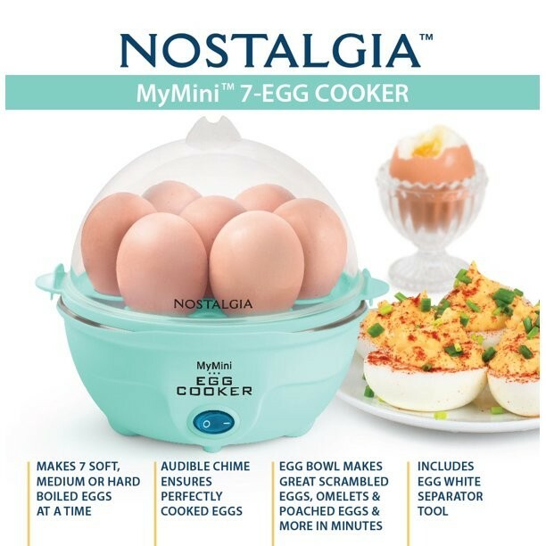 Nostalgia MyMini 7-Egg Cooker Teal 