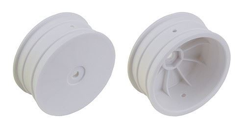 Team Associated - 4WD Front Wheels, 2.2" 12mm hex, +1.5mm, white
