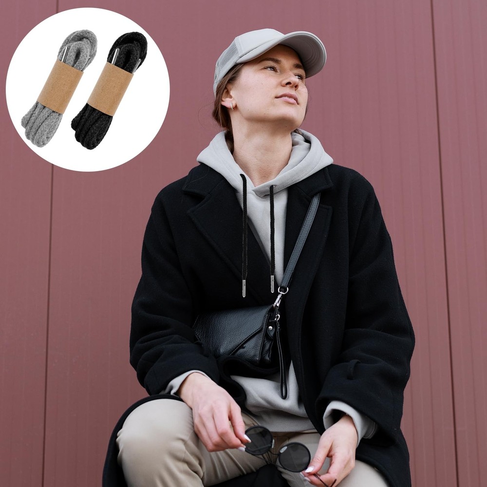 BOHUIZ 4 Pcs Drawstring Cords Universal Replacement Drawstring for Sweatpants...