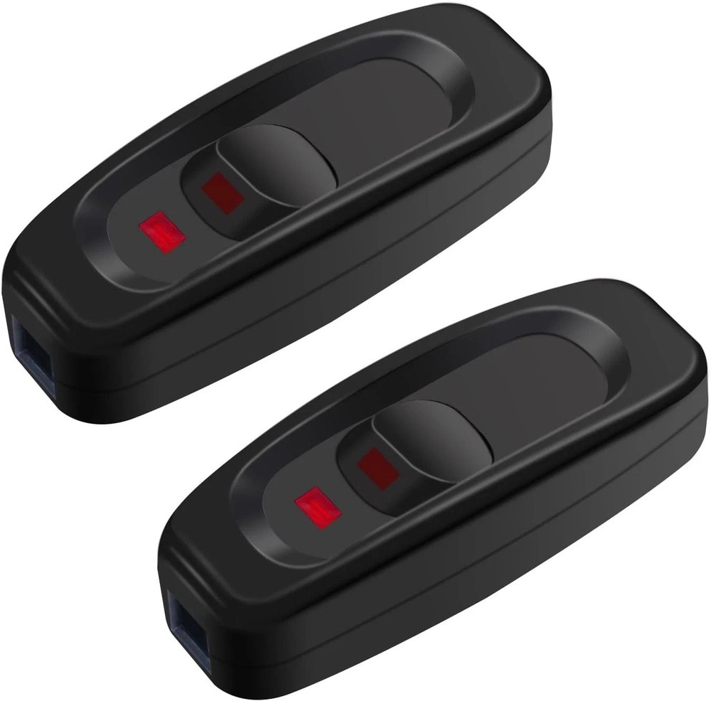 3 PCS Inline Cord Switch Appliance Button On/Off 10A 250V Inline Power Switch