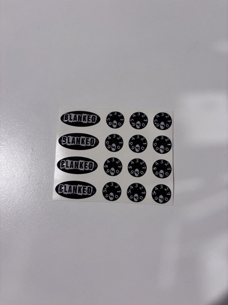 DELKIM TXI STD EV PLUS ALARMS STICKERS KIT BLANKED PRINT