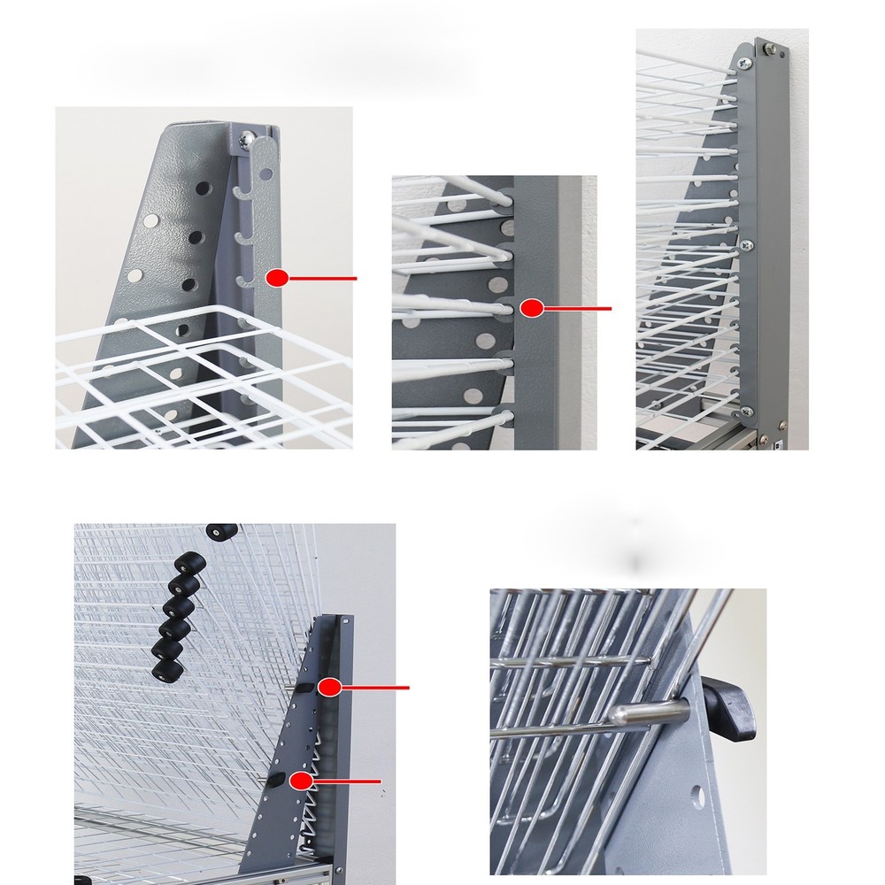 TECHTONGDA 30Layer Ground-placed Movable Push and Flip-open Drying Rack W/ Wheel
