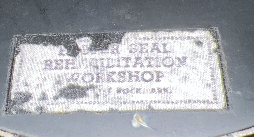 60's Kitchen Recipe MCM Umbrella Stand Black Gold Metal Joseph Phelan Kitschy