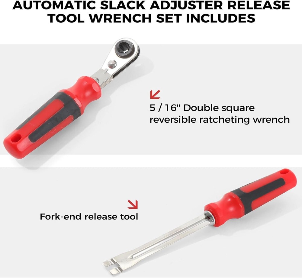 Automatic Slack Adjuster Release Tool and Wrench Set，Ratcheting Wrench Tools