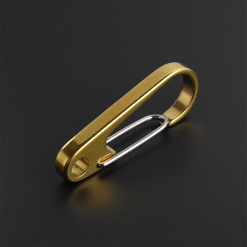 50mm Solid Brass Clasp Spring Snap Carabiner Hook Clip