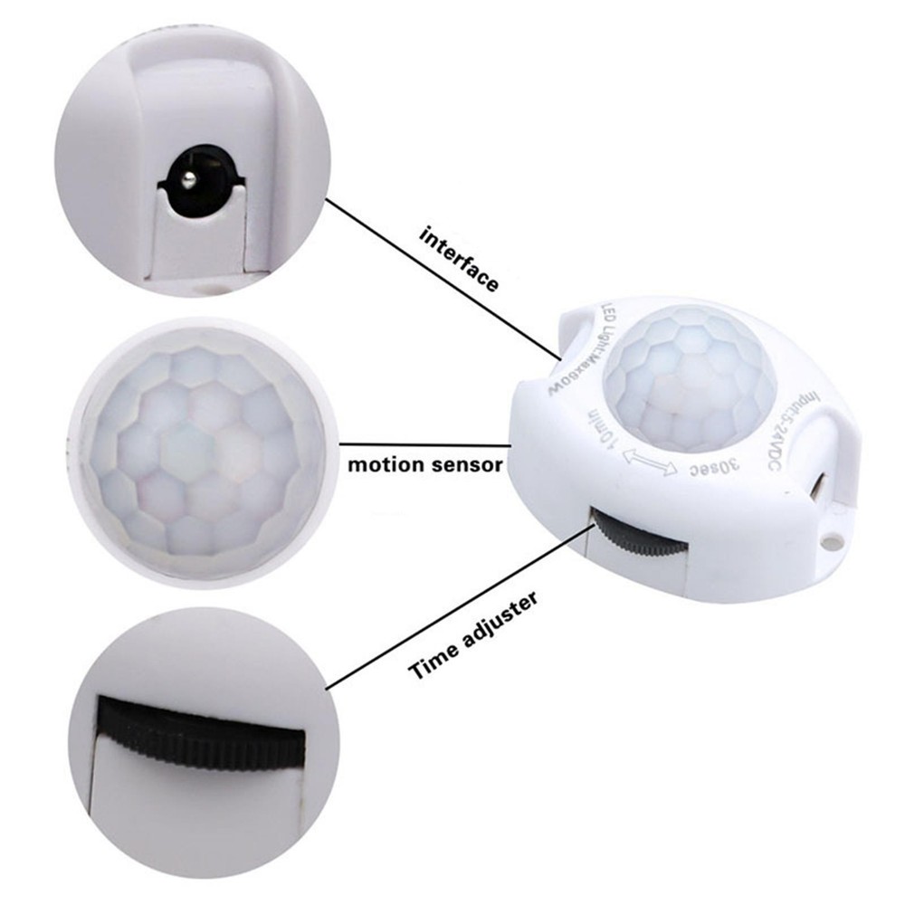 Motion Sensor DC 5V 24V Light Switch Movement Detector Automatic PIR Sen A