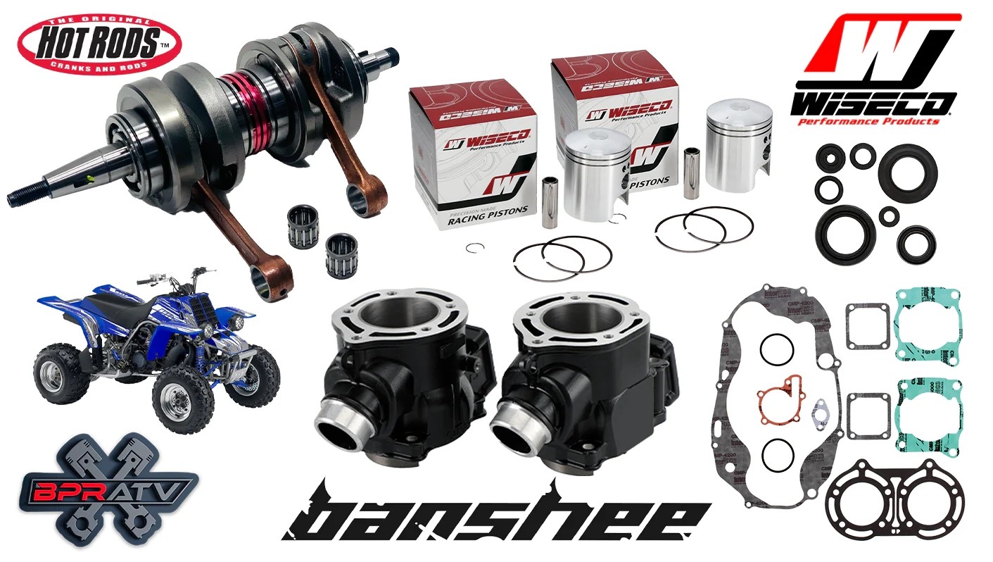 Yamaha Banshee 64mm Simple Stock Rebuild Kit Crank Wiseco Pistons Gaskets Seals