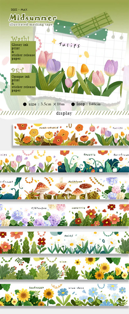 Garden Seasons PET Tape SAMPLE LOOP