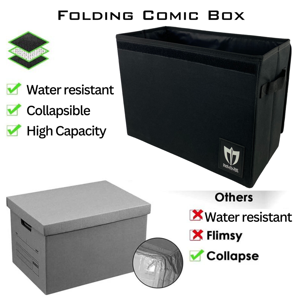 MaxPro Comic Book Foldaway Light-Weight Collapsible Storage Box - Stackable