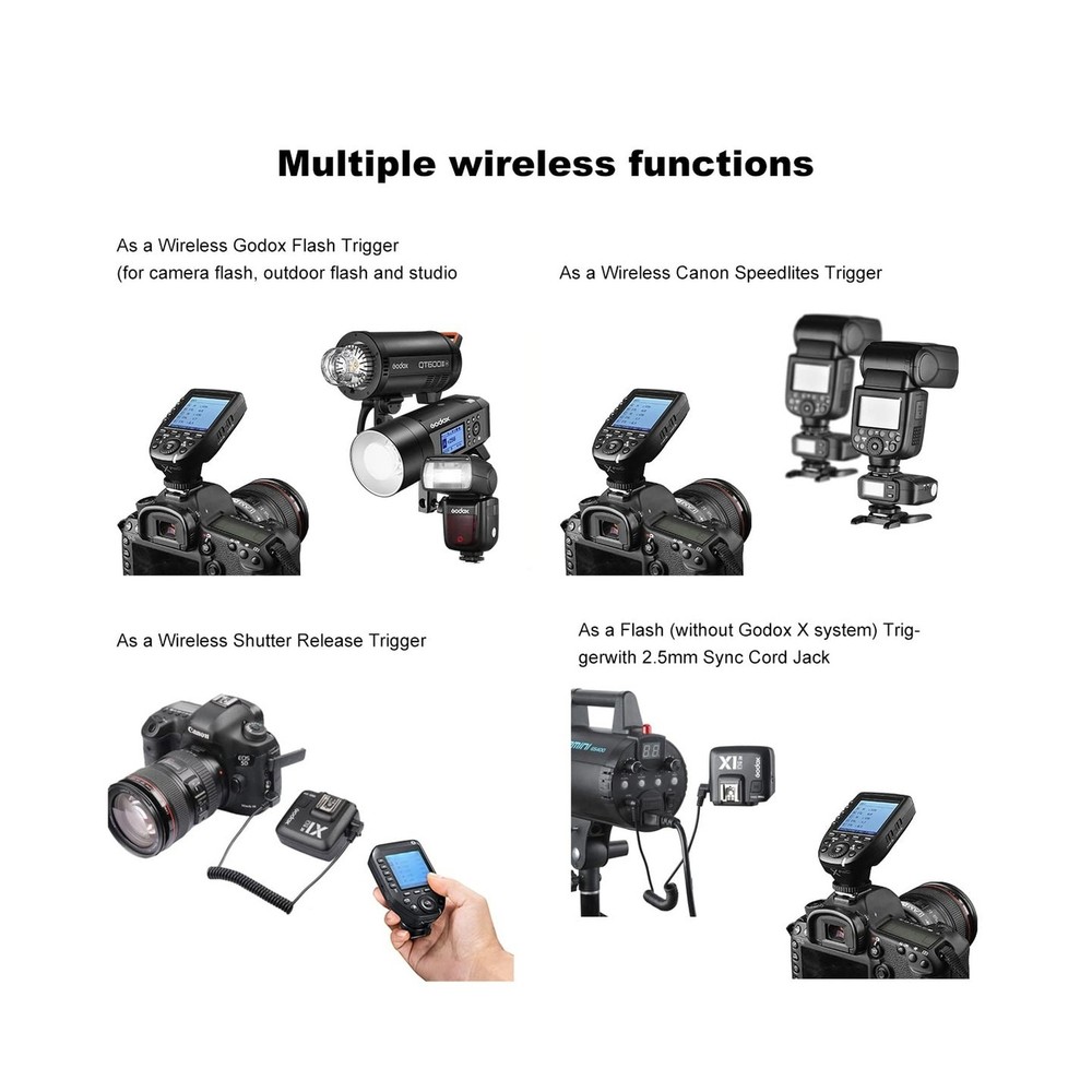 Godox XPro-C E-TTL 2.4G High-Speed Sync Wireless Flash Trigger Transmitter Co...