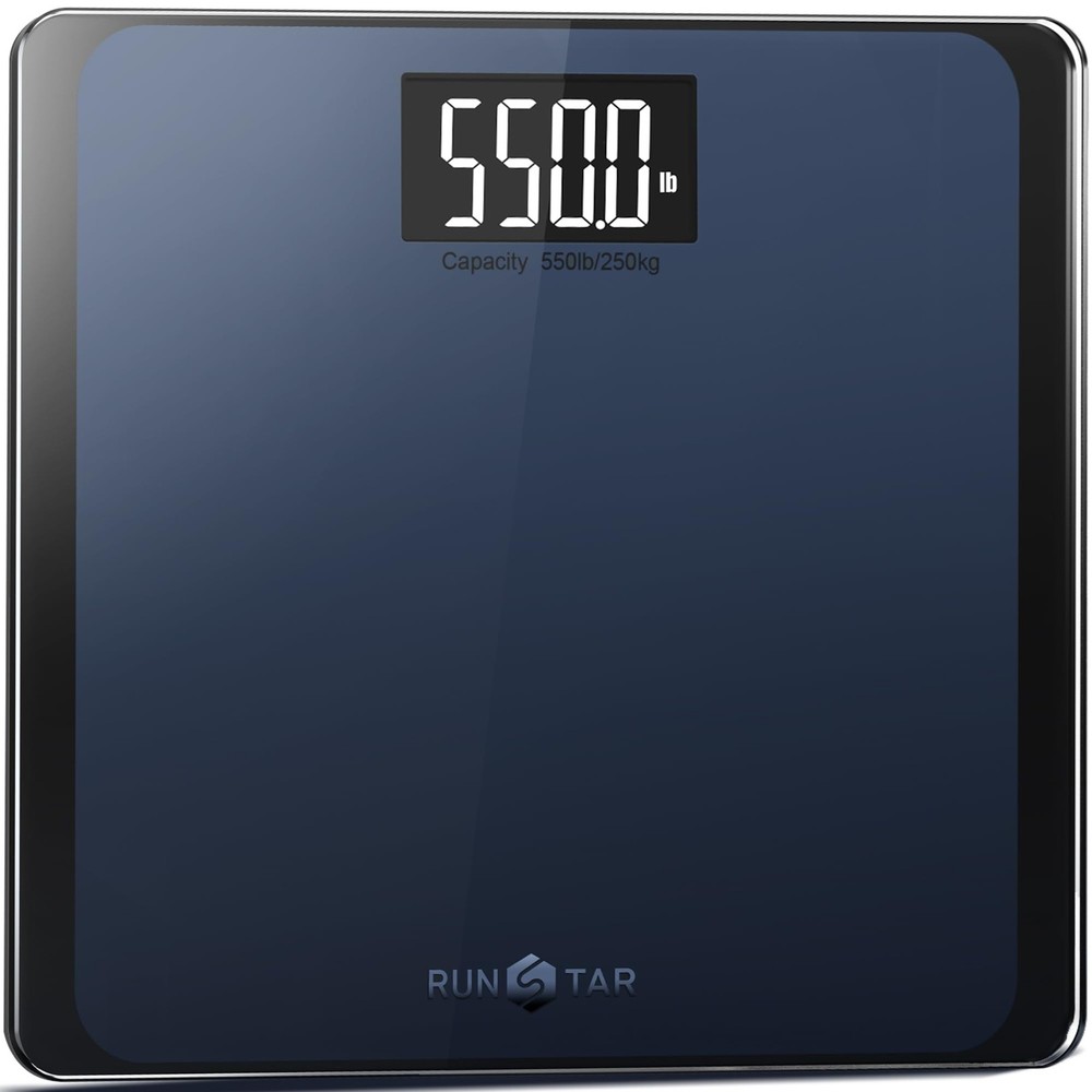 Digital Bathroom Scale 550lb Capacity, Large LCD Display, High Precision