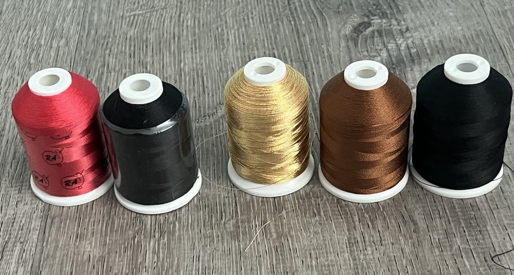 Robison Anton / Mega Sheen Rayon Embroidery Thread Spools, 5 Spools