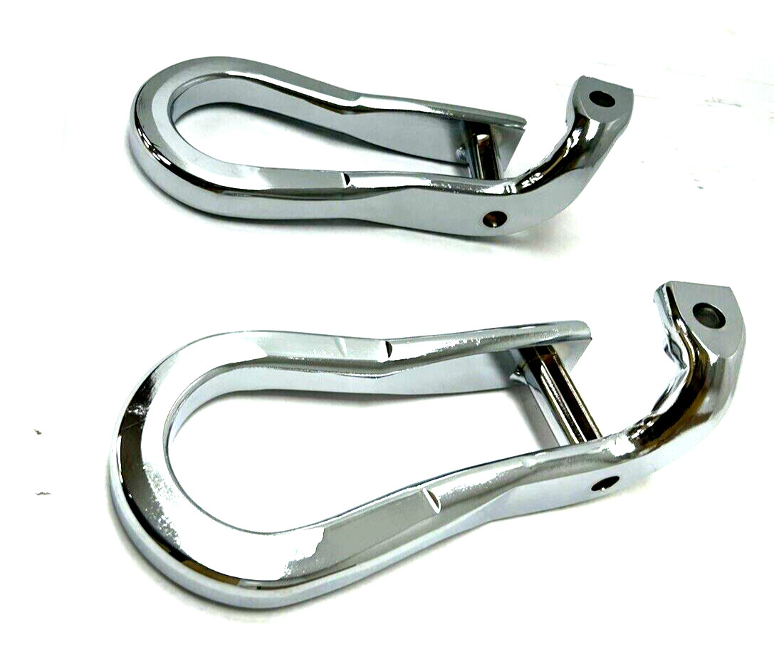 84072464 OEM GM Chrome Recovery Tow Hooks 15-2019 Silverado Sierra 2500 3500 HD