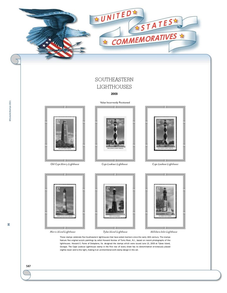 2003 U.S. Commemorative Singles COMPLETE Supplement (White Ace Alternative)