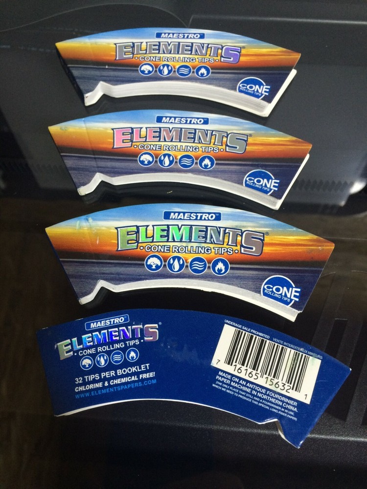 ELEMENTS Maestro CONE ROLLING TIPS -4 Packs/32 count each