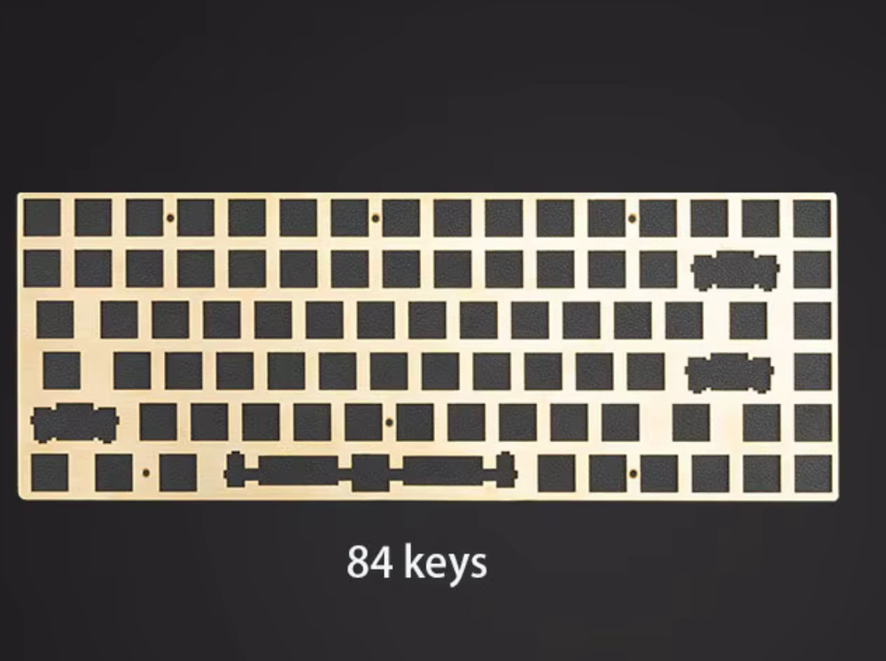 84 keys brass mechanical keyboard plate