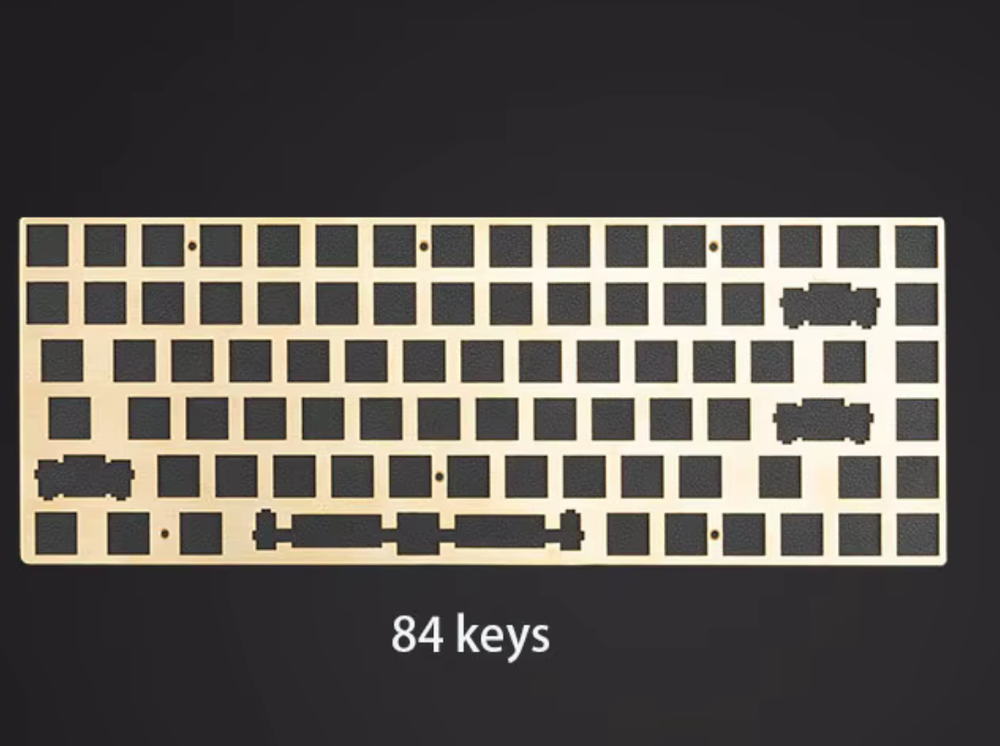 84 keys brass mechanical keyboard plate