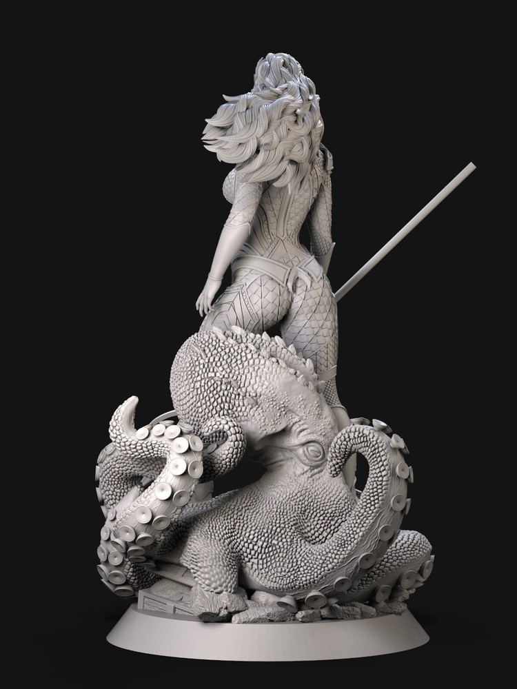 Fichier STL - QUEEN MERA - Digital 3D Print File - DC COMICS