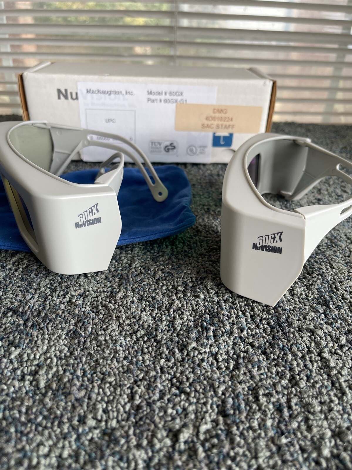 Lot Of (2) NUVISION 60GX Stereoscopic 3D Glasses - FREE SHIPPING