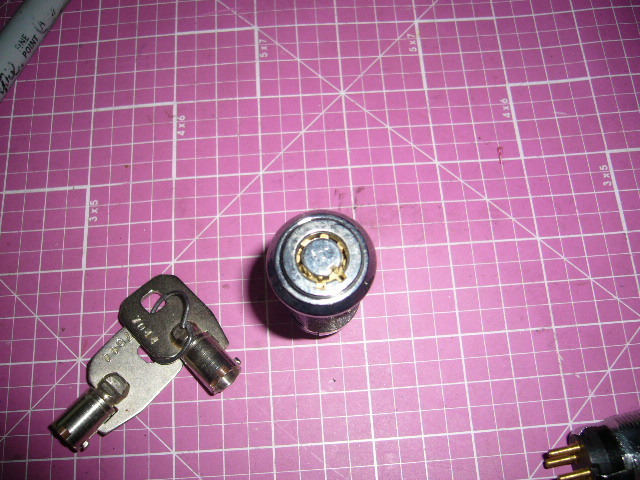 Key Switch, ACE, Round barrel Key Type, 3 Position, 4 pin connection, NEW-no nut