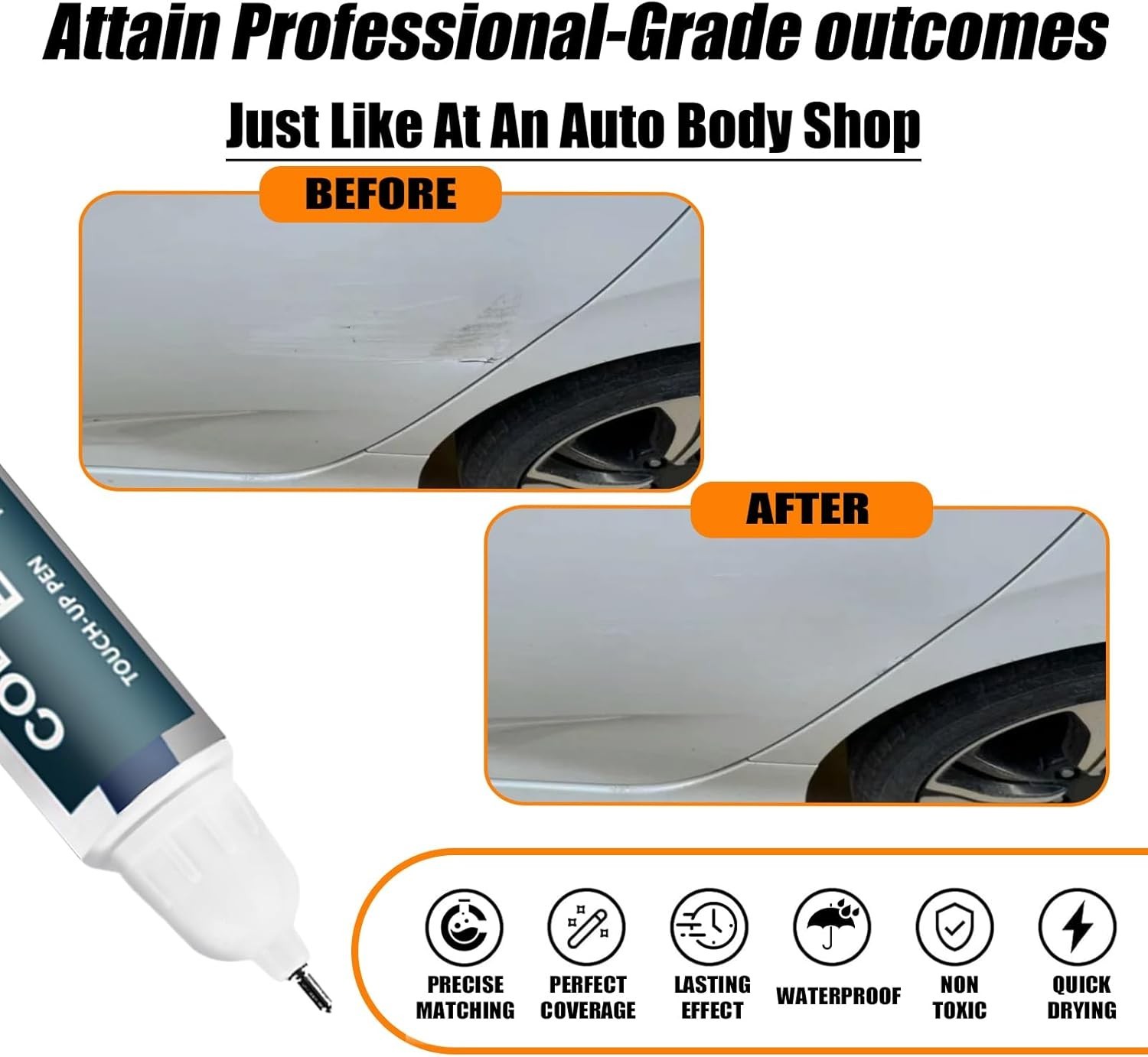 Platinum White Pearl(NH-883P) Car Touch Up Paint Compatible with Honda, Car Pain
