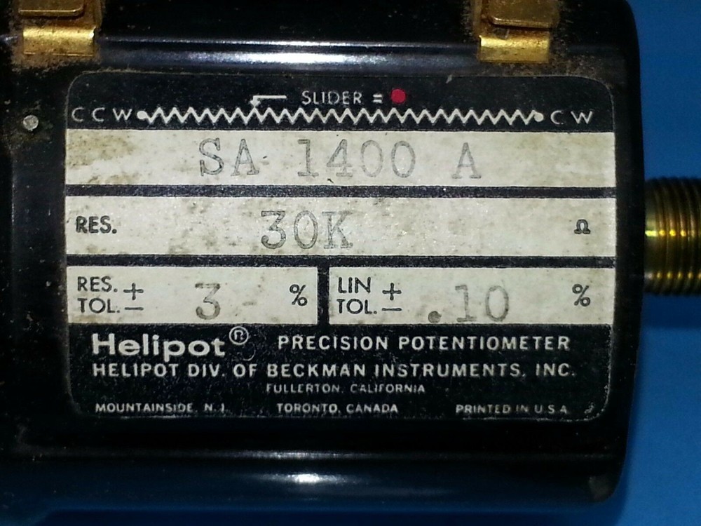 Tektronix Beckman Helipot Precision Potentiometer 30k ohm SA1400A complete