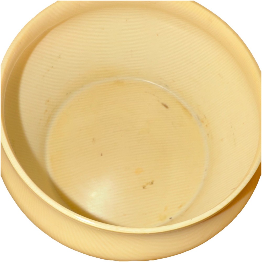Vintage Yellow Powder Puff box