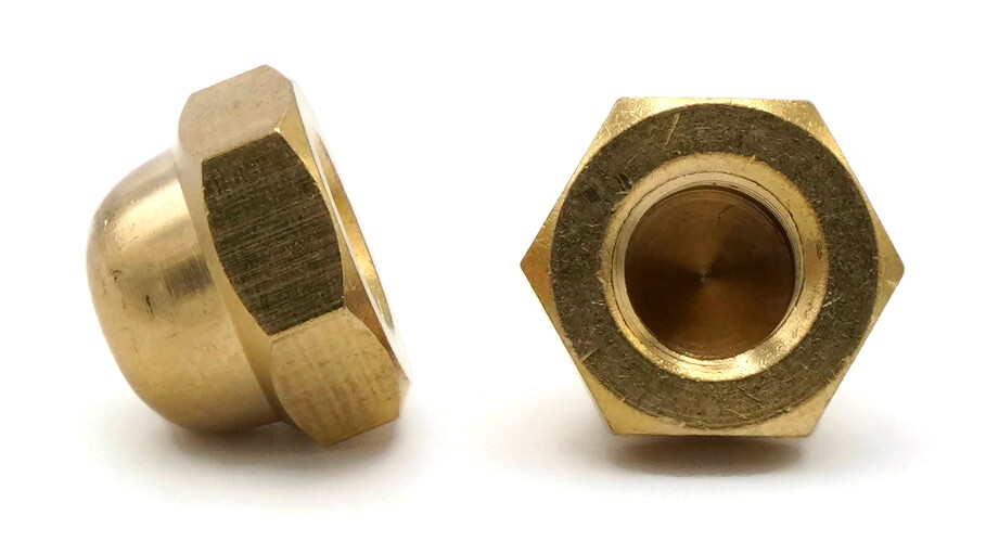 Brass Cap Acorn Hex Nuts - All Sizes & Qtys