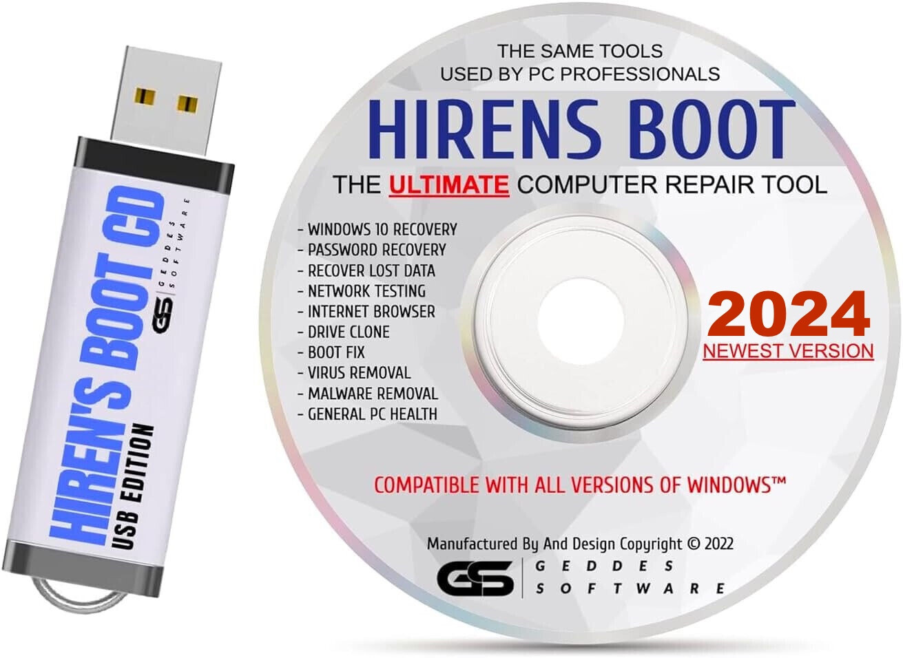 Hirens Boot CD USB NEW Version Computer Diagnostic Repair Data Recovery Boot CD