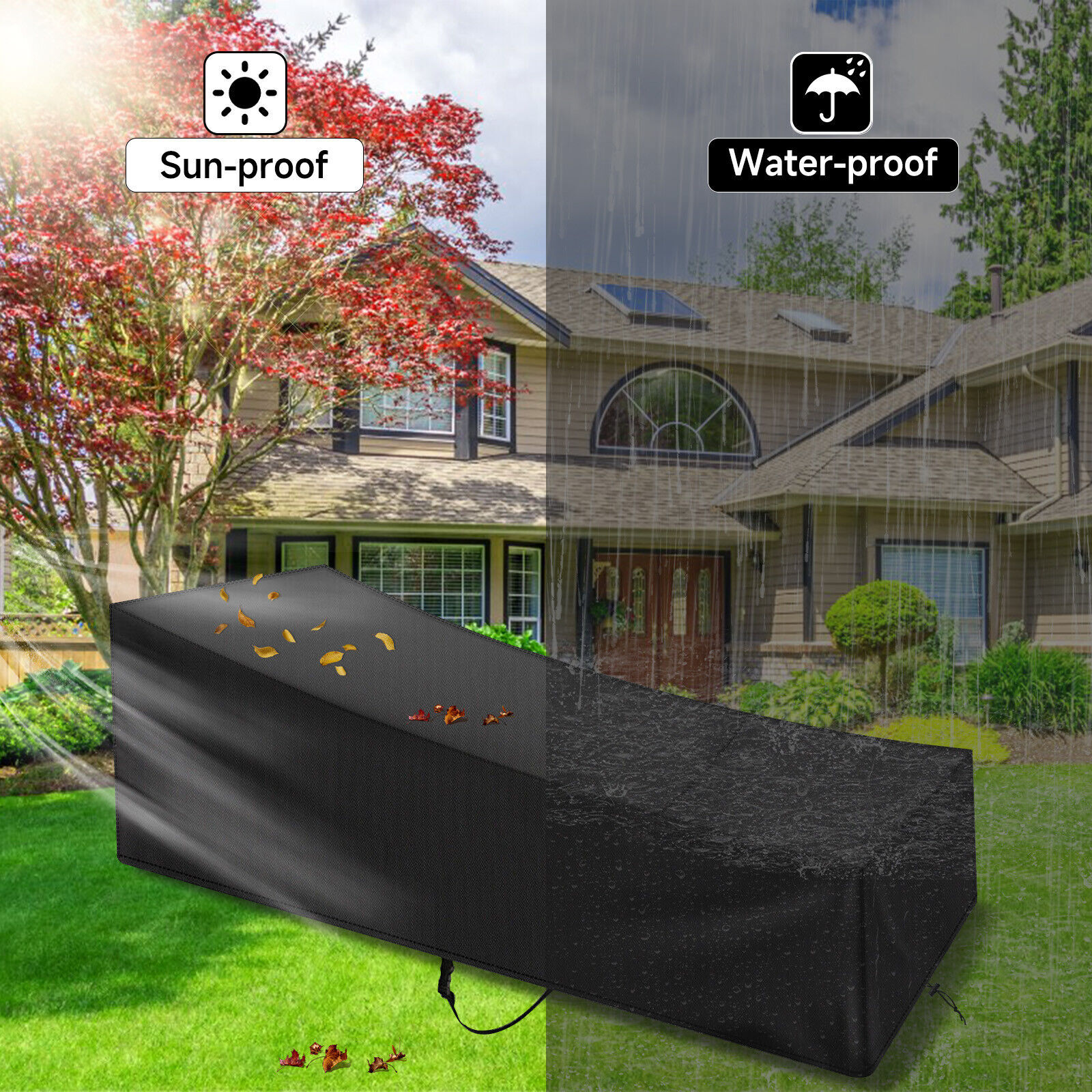 Patio Chaise Lounge Cover Waterproof Heavy Duty Outdoor Furniture Chair Cover US