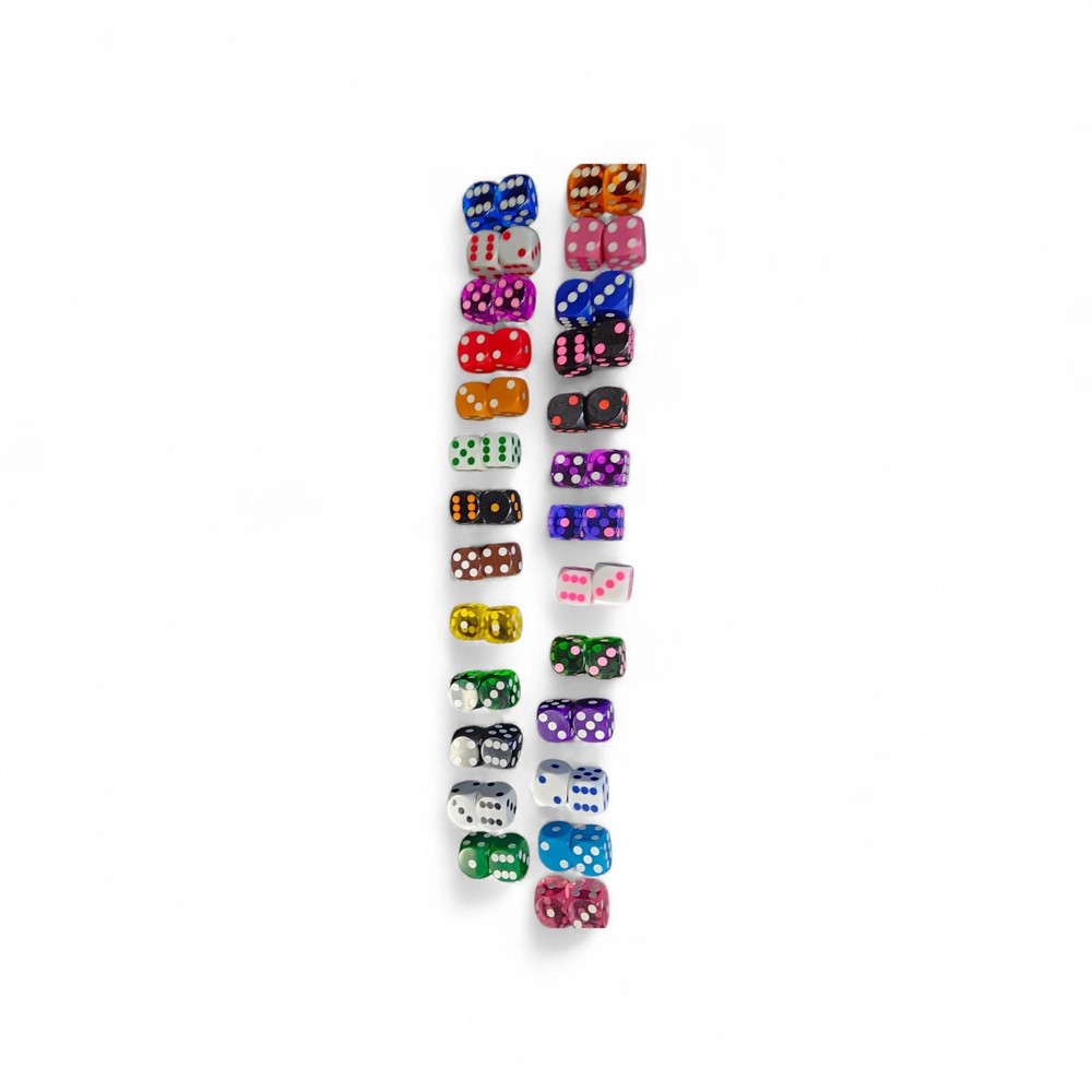 Premium Precision Dice Set in Vibrant Colors (Pair)