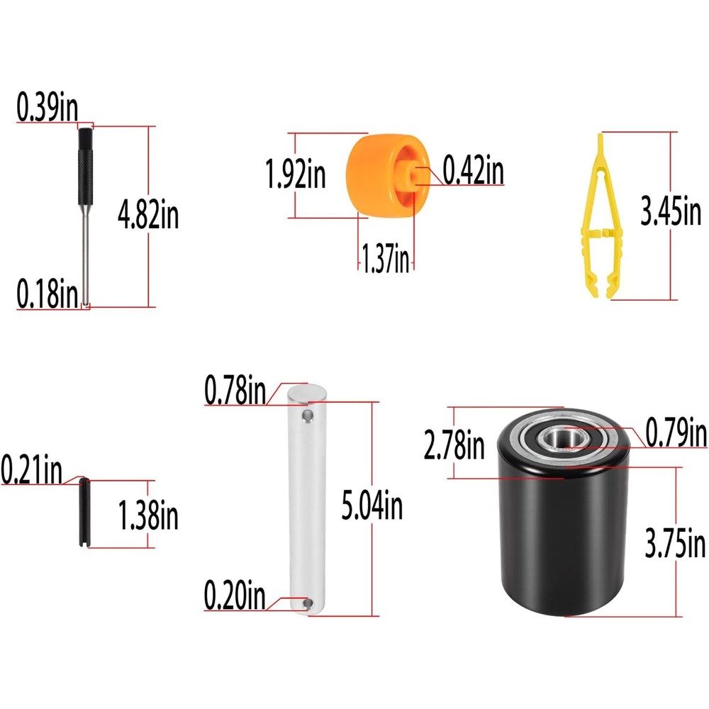for Crown PTH50 Pallet Jack Front Load Wheels Replacement Kit Complete Tool Kit