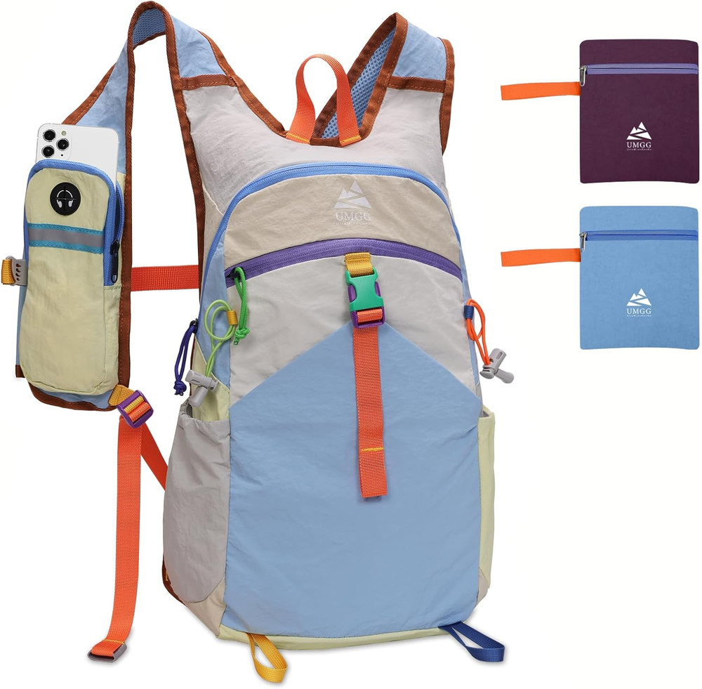 Compact 15L Hiking Backpack - Lightweight, Packable Daypack for Travel