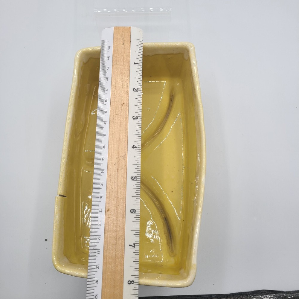 Yellow Mid Centery Modern Glaze Dipped Planter