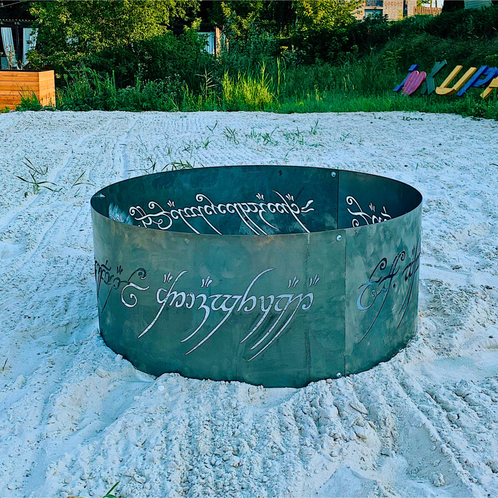 Mystical Fire Ring, Custom Heavy Duty Elvish Fire Ring, Backyard Fire Pit