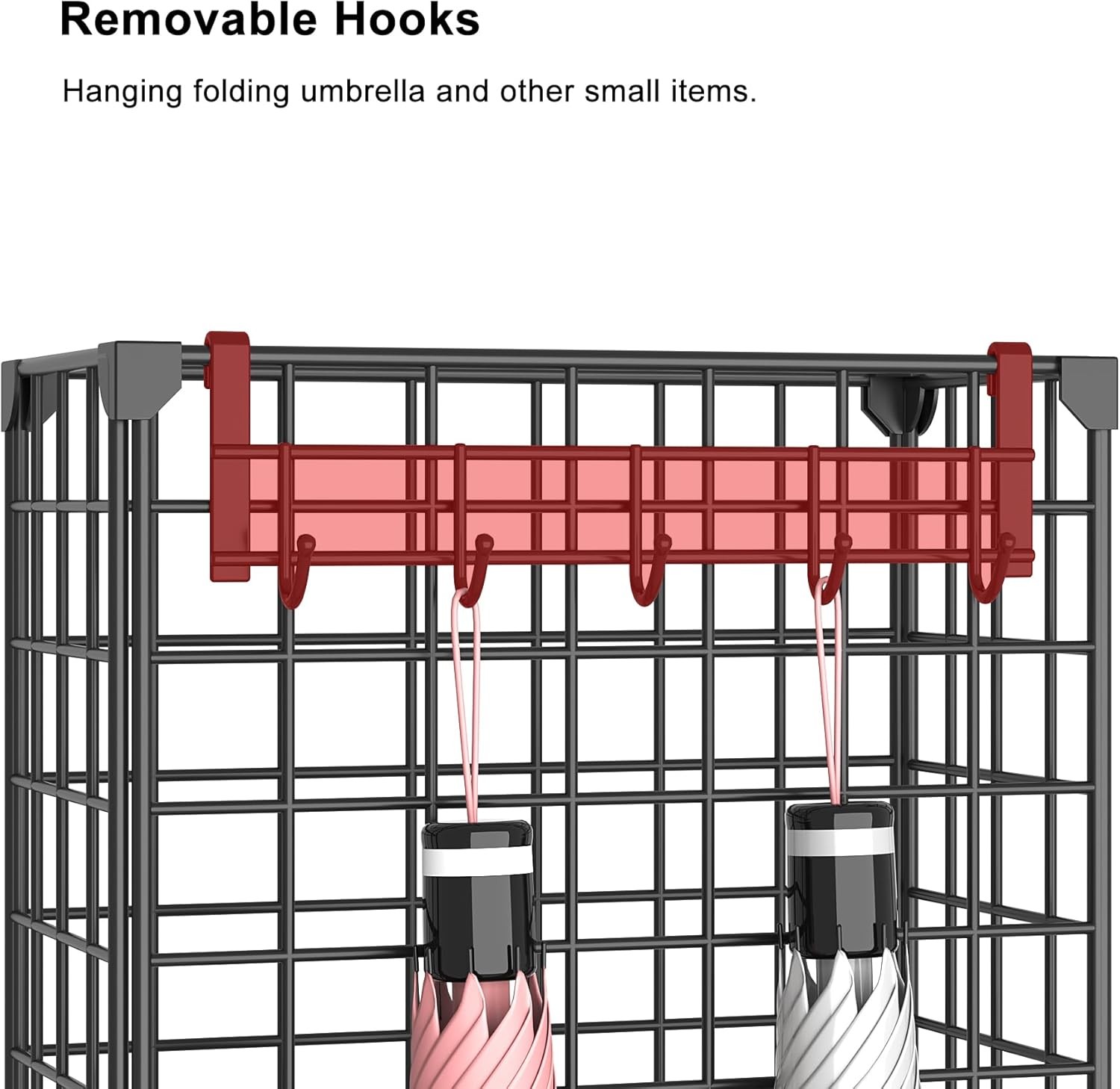 AWTATOS Umbrella Holder Entryway, Umbrella Stand Freestanding, Metal Square Umbr