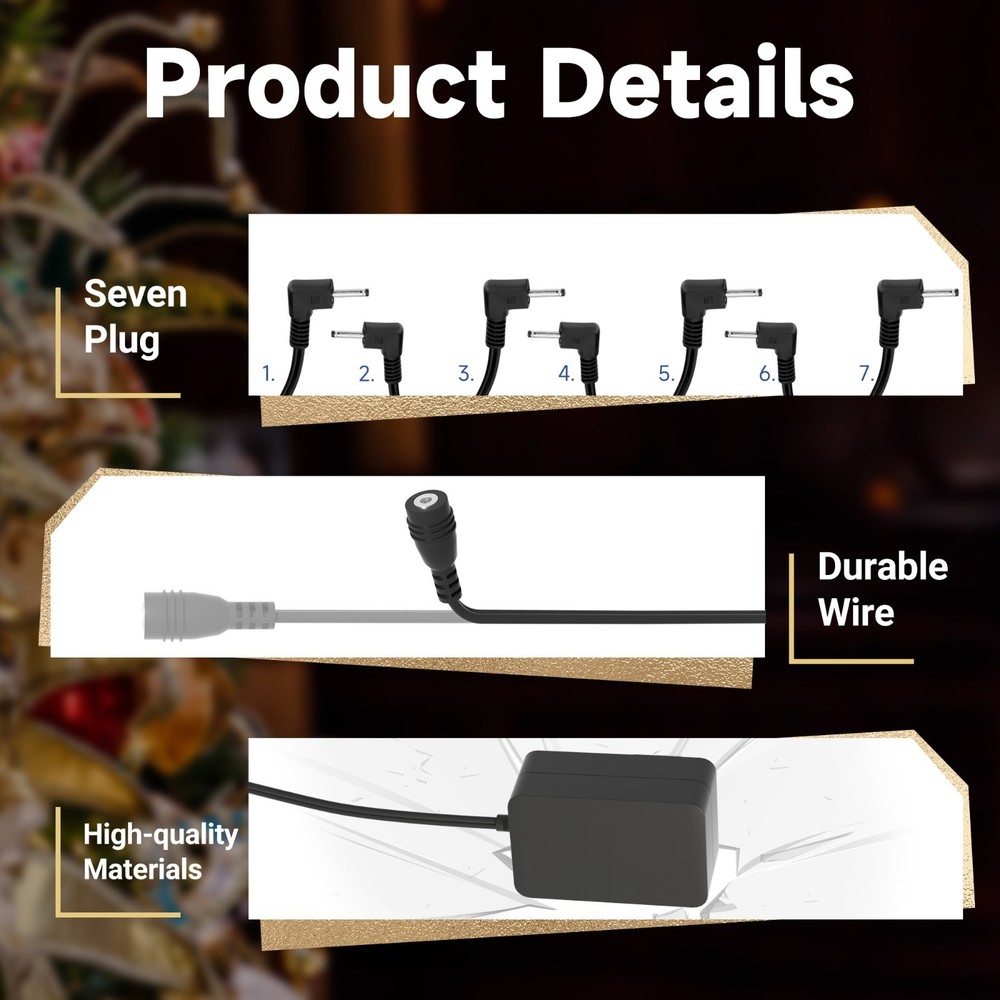 5V Power for Hallmark Keepsake and Magic Keepsake with 7 Plug for 2.5 mm