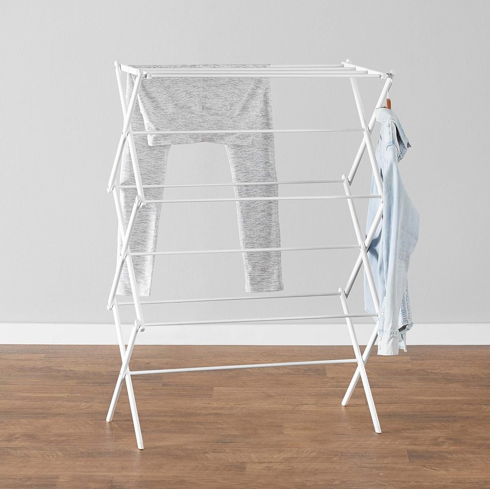 Amazon Basics Foldable Portable Clothes Drying Rack for Indoor Air Drying, Colla