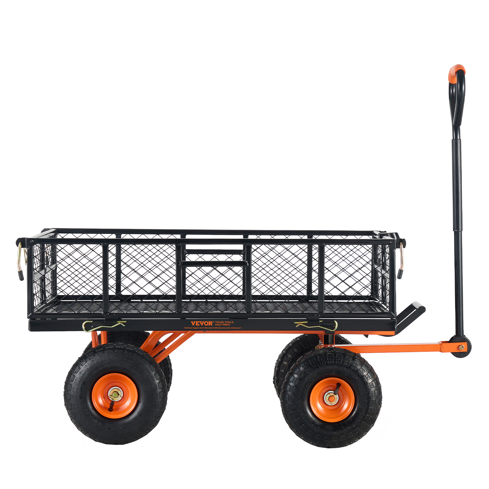 VEVOR Garden Dump Cart Heavy-duty Metal Yard Carts and Wagons 400 lbs Loading