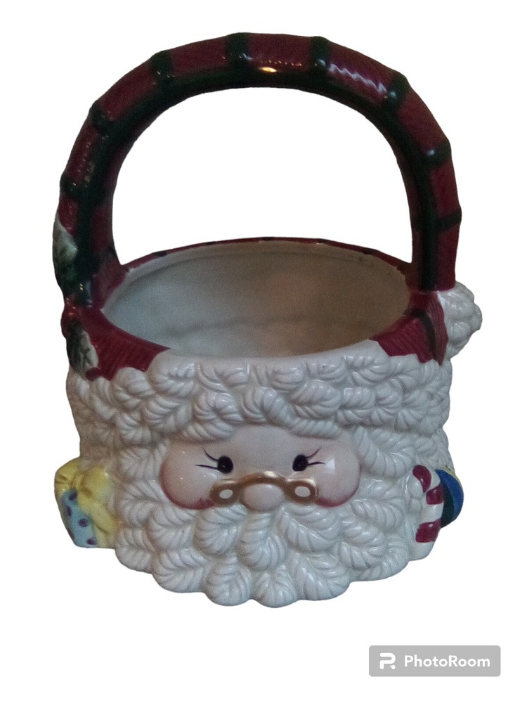 Santa Basket Ceramic, Jay Import