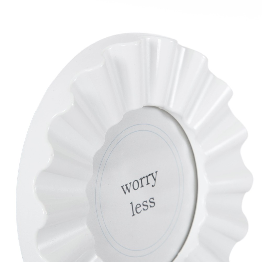 (3 pack) 4x4 Frilly White Decorative Tabletop Picture Frame