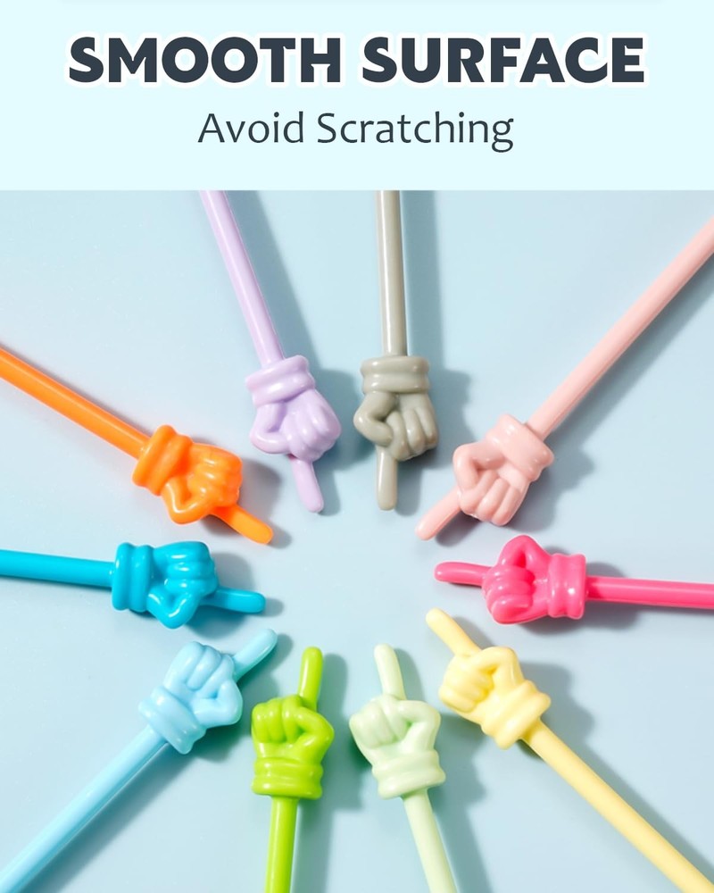 Dumero 10pcs Finger Pointer for Classroom, Reading Pastel Pointers