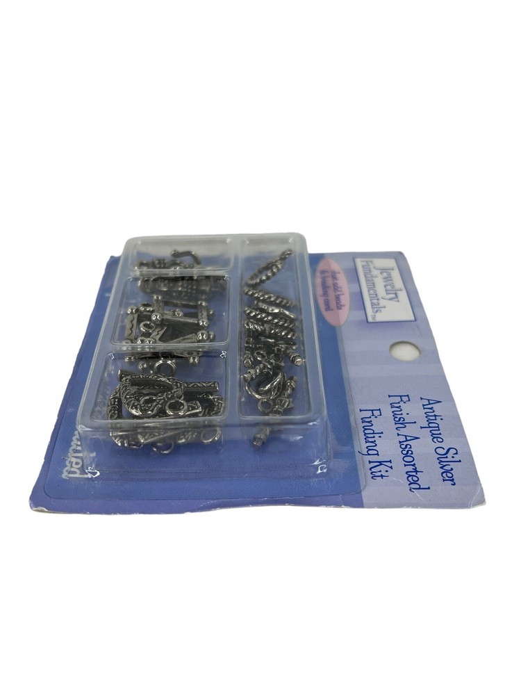 Jewelry Fundamentals Antique Silver Finish Assorted Finding Kit