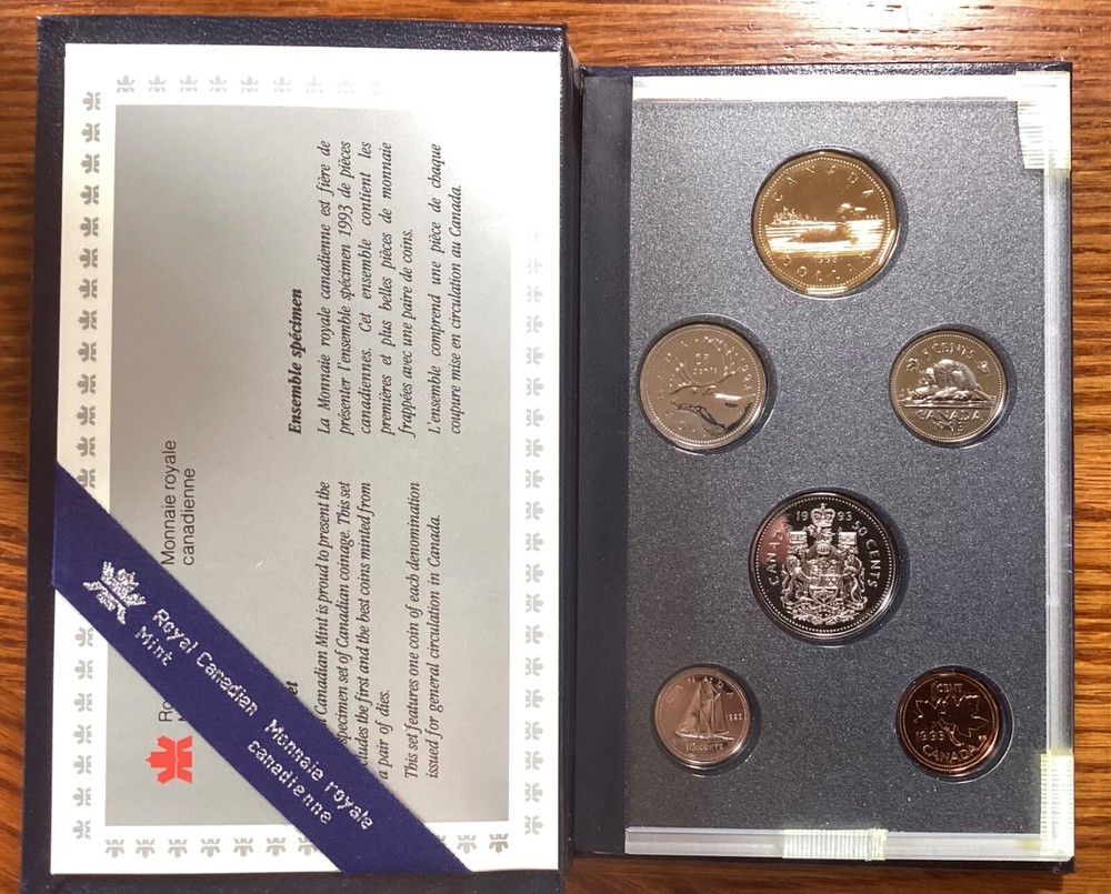 Canada 1993 Specimen Coin Set (Original case&Coa)