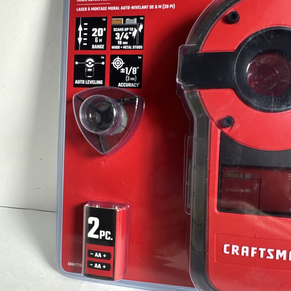 Craftsman 20-Foot Laser Level and Stud Sensor CMHT77636 new