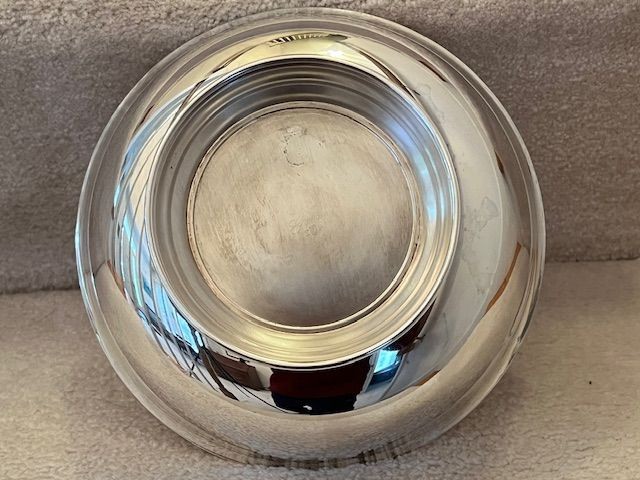GORHAM SILVERPLATE FOOTED SERVING BOWL EP YC781 9" ROUND WITH INSERT