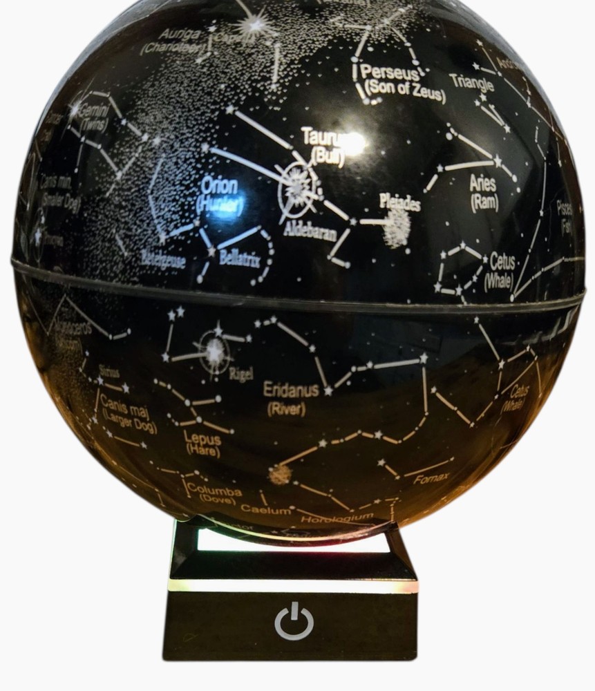 Desktop Magnetic Globe With Light Up Base Constellation Solar System Display