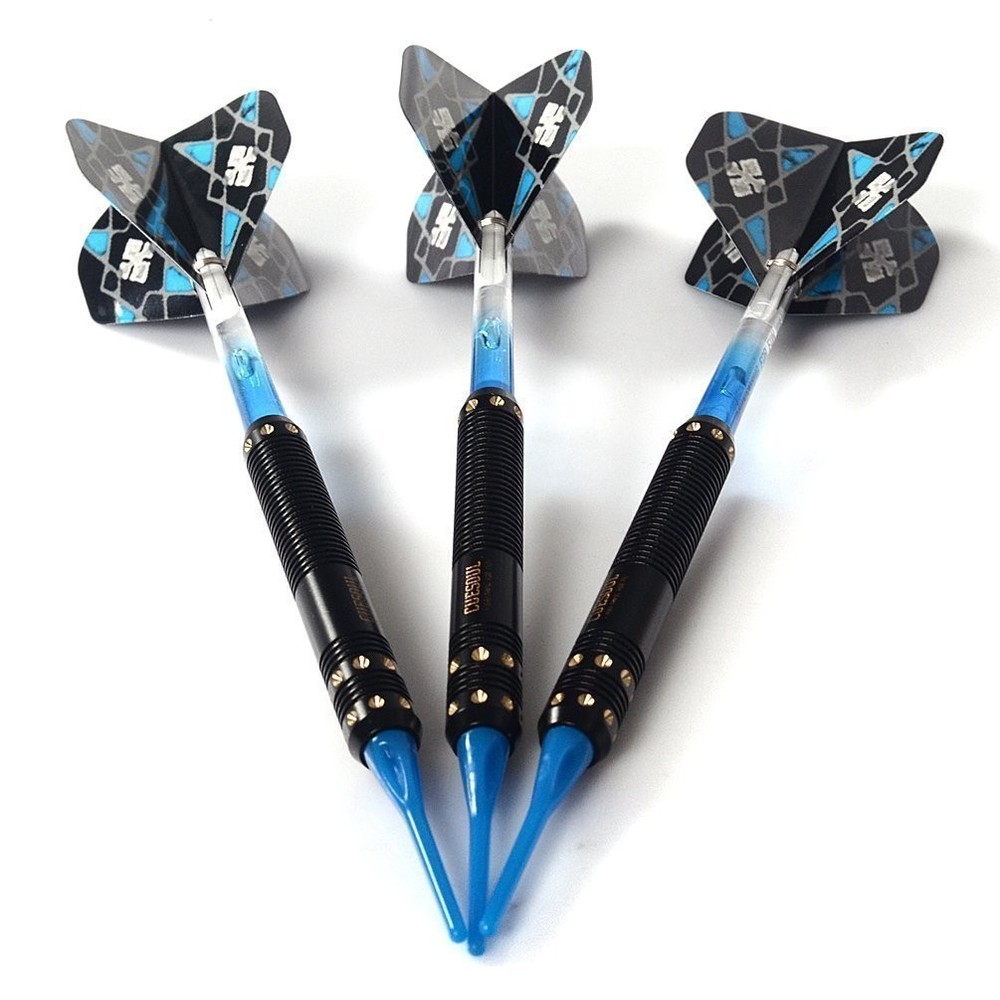 CUESOUL Soft Tip Darts Set Plastic with Dart Case
