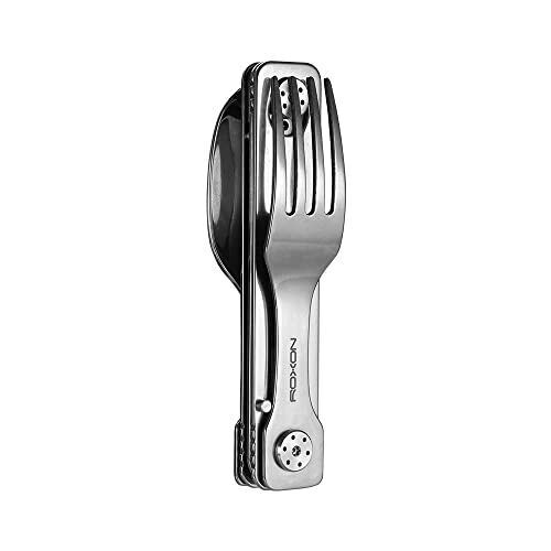 ROXON Camping Cutlery Portable Magnetic Folding Compact Durable Extending Handle