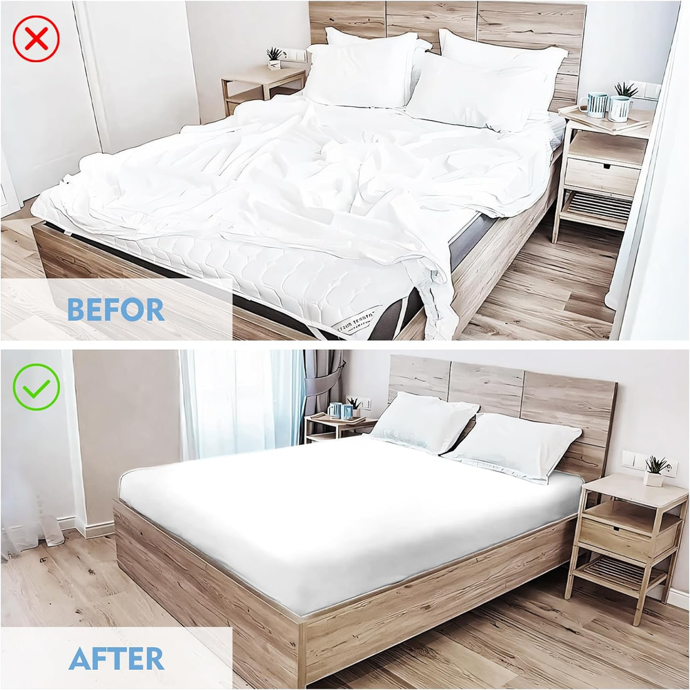 3 PCS Bed Sheet Straps Adjustable Sheet Straps Fitted Sheet Straps Extended Elas